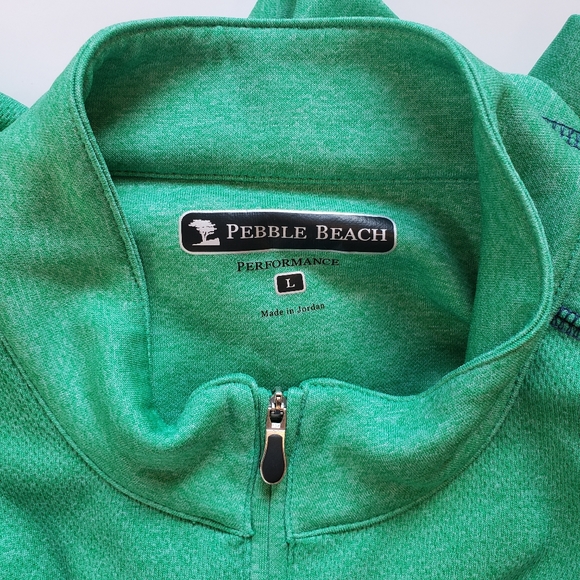 Pebble Beach Performance Sweater Large Green Half - Picture 4 of 7